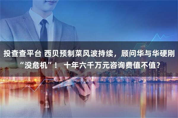 投查查平台 西贝预制菜风波持续，顾问华与华硬刚“没危机”！ 十年六千万元咨询费值不值？